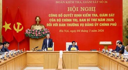 Công bố quyết định kiểm tra của Bộ Chính trị, Ban Bí thư đối với Ban Thường vụ Đảng ủy Chính phủ