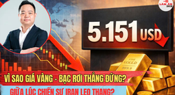 VIDEO: Vì sao giá vàng - bạc rơi thẳng đứng giữa lúc chiến sự Trung Đông đang nóng?