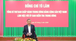 Tổng Bí thư Tô Lâm: Công tác kiểm tra, giám sát thi hành kỷ luật Đảng phải chuẩn mực, công tâm