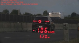 Xe không đăng ký còn chạy quá tốc độ, tài xế và chủ xe bị phạt 24,5 triệu đồng