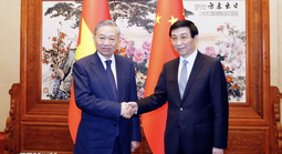 Tổng Bí thư, Chủ tịch nước Tô Lâm hội kiến Chủ tịch Chính hiệp toàn quốc Trung Quốc