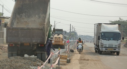 Cận cảnh công trường mở rộng đường ĐT784C ở Tây Ninh