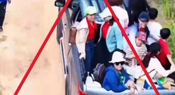 Gia Lai: Xử phạt 2 tài xế chở người trên thùng xe bán tải sau clip lan truyền