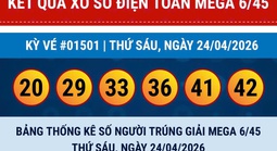 Xổ số Vietlott lại có vé Mega 6/45 trúng giải Jackpot