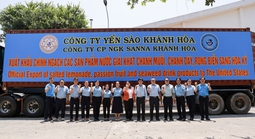 Sanna Khánh Hòa xuất khẩu lô hàng nước giải khát đầu tiên sang Mỹ