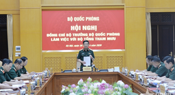 Đại tướng Phan Văn Giang làm việc về kế hoạch tác chiến "Vòm phòng không bền vững"
