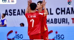 Futsal Việt Nam ra quân thuận lợi với chiến thắng "4 sao" ở giải Đông Nam Á