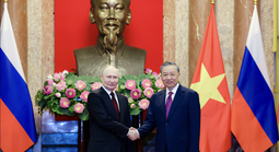 Tổng thống Nga Vladimir Putin chúc mừng Tổng Bí thư, Chủ tịch nước Tô Lâm