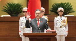 Các nhà lãnh đạo chúc mừng Chủ tịch Quốc hội Trần Thanh Mẫn