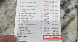 Xôn xao hóa đơn bữa ăn gần 18 triệu đồng, trong đó ghẹ đỏ 1,7 triệu đồng/kg ở Sầm Sơn