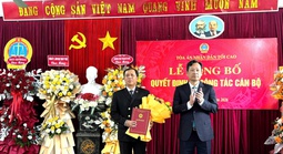 Ông Đặng Quốc Lộc được bổ nhiệm Chánh án TAND TP Huế trong nhiệm kỳ 5 năm