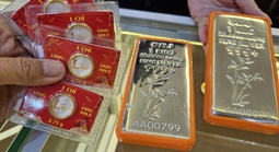 Giá vàng miếng SJC tăng trở lại trên thị trường tự do