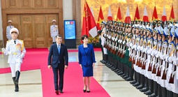 Cận cảnh Thủ tướng Lê Minh Hưng chủ trì Lễ đón chính thức Thủ tướng Nhật Bản