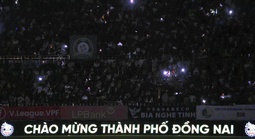 Sân Bình Phước được NHM phủ kín xem trình diễn drone và Minh Vương, Xuân Trường thi đấu