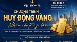 Vinhomes triển khai chương trình hỗ trợ giao dịch bất động sản bằng vàng