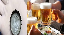 Uống cạn ly bia, người đàn ông nuốt luôn nắp chai bia vào bụng