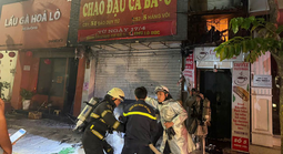 Cháy tiệm bán cháo, nhiều người được giải cứu
