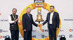 Tổng Bí thư, Chủ tịch nước Tô Lâm rung chuông tại Sàn giao dịch Chứng khoán Quốc gia Ấn Độ