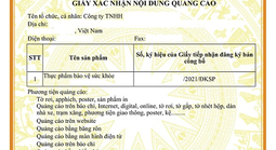 Thay đổi cơ quan cấp phép quảng cáo thực phẩm bảo vệ sức khỏe