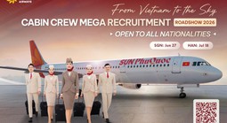 Sun PhuQuoc Airways khởi động đợt tuyển dụng tiếp viên lớn nhất năm, chào đón ứng viên quốc tế