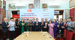 Trao Huân chương của Nhà nước Palestine truy tặng Đại tướng Võ Nguyên Giáp