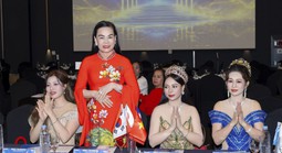 Hoa hậu Đậu Hằng Nga cuốn hút với tà áo dài thuần Việt tại Miss Business Charm International 2026