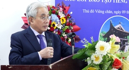 Trường Đại học Cửu Long khai giảng lớp đào tạo tiếng Việt khóa 2 tại Lào