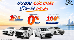 Đón hè cùng Toyota: Ưu đãi đến 100% lệ phí trước bạ