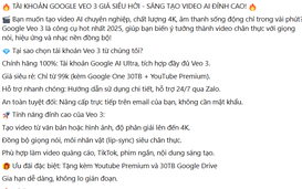 Mua tài khoản tạo video AI Veo3, Midjourney giá rẻ, cẩn thận rủi ro