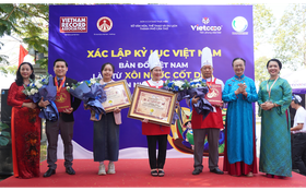 Bản đồ Việt Nam từ xôi nước cốt dừa lập kỷ lục, lan tỏa niềm tự hào dân tộc