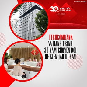 Techcombank và hành trình 30 năm chuyển đổi để kiến tạo di sản