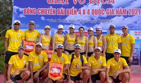 Giải vô địch bóng chuyền bãi biển 4x4 quốc gia: Nam, nữ Sanvinest Khánh Hòa vô địch