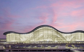 Sân bay quốc tế Zayed ở UAE có kiến trúc tựa như cồn cát