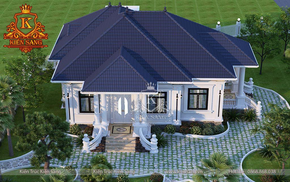 Mẫu nhà cấp 4 mái Thái đẹp, đầy đủ tiện nghi tại Kiến Sang