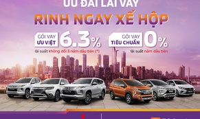 Mua xe Mitsubishi với lãi suất 0%/năm từ TPBank
