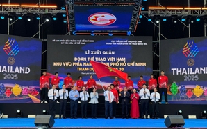Đoàn Thể thao Việt Nam khu vực phía Nam xuất quân dự SEA Games 33