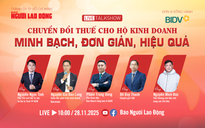 Sáng 28-11 diễn ra talkshow "Chuyển đổi thuế cho hộ kinh doanh: Minh bạch, đơn giản, hiệu quả"