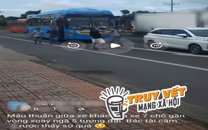 Xác minh vụ xe khách và ô tô dừng giữa Quốc lộ 1 ở Cà Mau để "nói chuyện"
