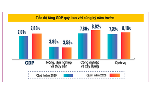 GDP quý I/2026 của Việt Nam tăng 7,83% 