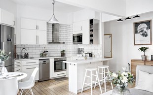 Phòng bếp mang phong cách hiện đại trong không gian chật hẹp