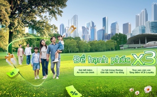 Gửi tiền để hạnh phúc nhân ba tại Vietcombank