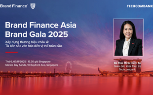 Sếp Techcombank sẽ tham gia đối thoại tại Diễn đàn Thương hiệu hàng đầu châu Á