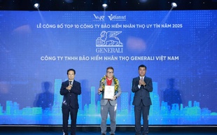 Generali Việt Nam lọt Tốp 10 công ty bảo hiểm uy tín năm 2025
