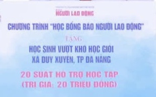20 suất "Học bổng Báo Người Lao Động" tặng học sinh Duy Xuyên vượt khó, học giỏi