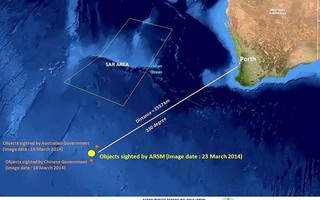 Vệ tinh Pháp phát hiện 122 vật thể nghi của MH370