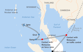 Máy bay MH370 đã bay đến khi hết nhiên liệu ?