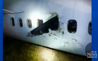 Cánh quạt chém vào thân máy bay, 1 người bị thương
