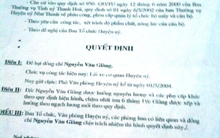 Làm cán bộ huyện ủy nhiều năm không bằng cấp