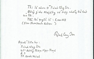 Khánh Ly đưa ra giấy xác nhận bản quyền nhạc Trịnh Công Sơn