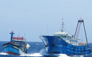 38 tàu cá Trung Quốc dàn hàng ngang chặn tàu Việt Nam
